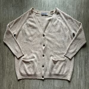 Stitch Play Oatmeal Multicolor/Metallic Speckles Oversized Cardigan Size Large